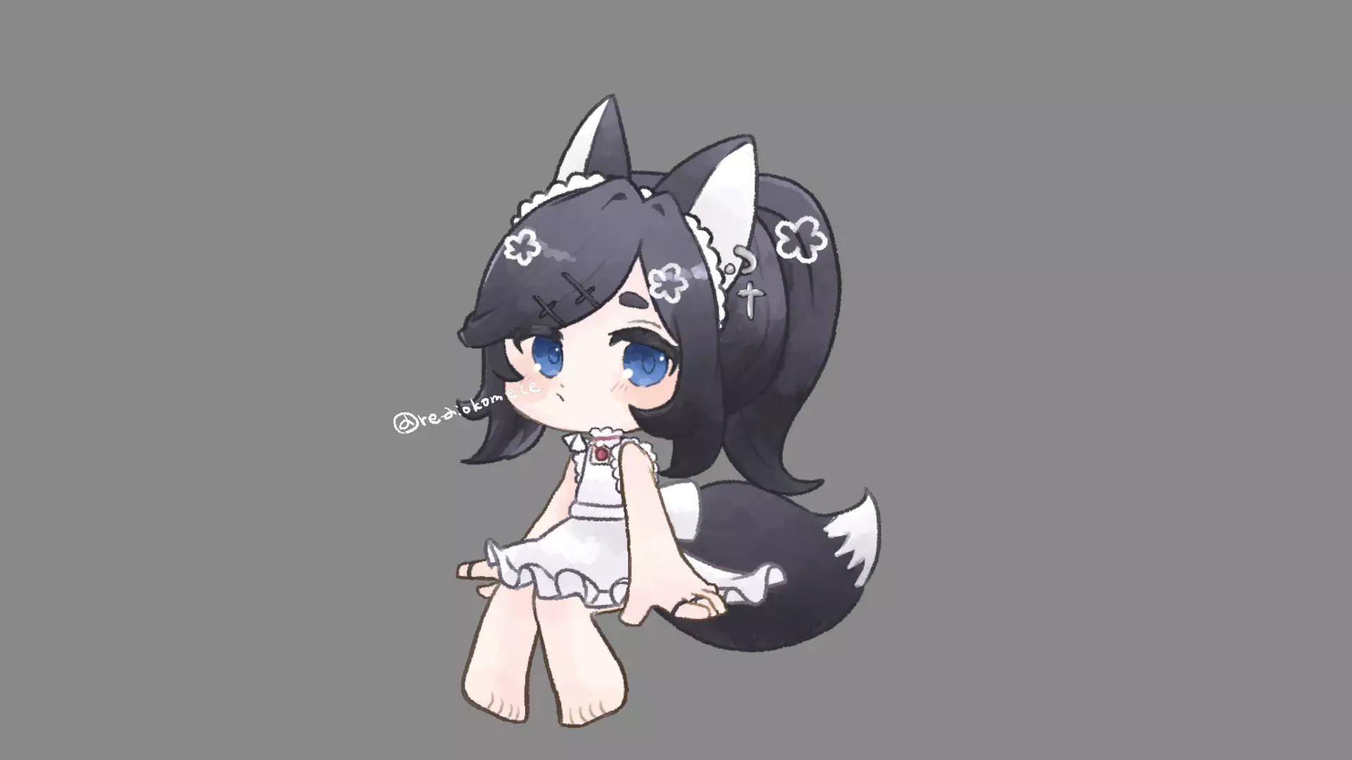 きつねの女の子 PNGTuberモデル